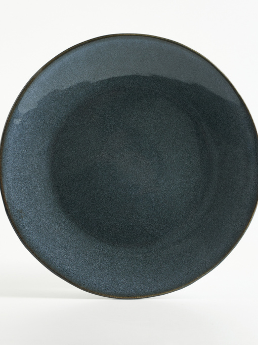 Тарелка "Фьорд" из каменной керамики темно-синяя MBM HOME модель KP-128 DEEP BLUE Фото