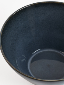 Тарелка глубокая "Фьорд" из каменной керамики темно-синяя MBM MY HOME модель KP-129 DEEP BLUE Фото