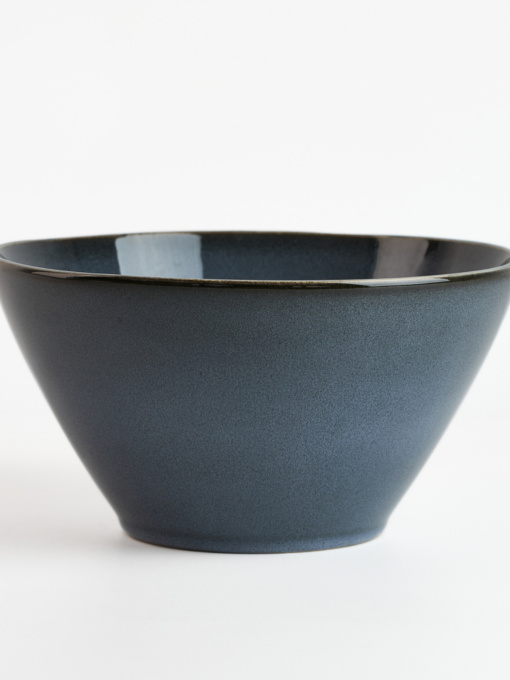 Тарелка глубокая "Фьорд" из каменной керамики темно-синяя MBM HOME модель KP-129 DEEP BLUE Фото