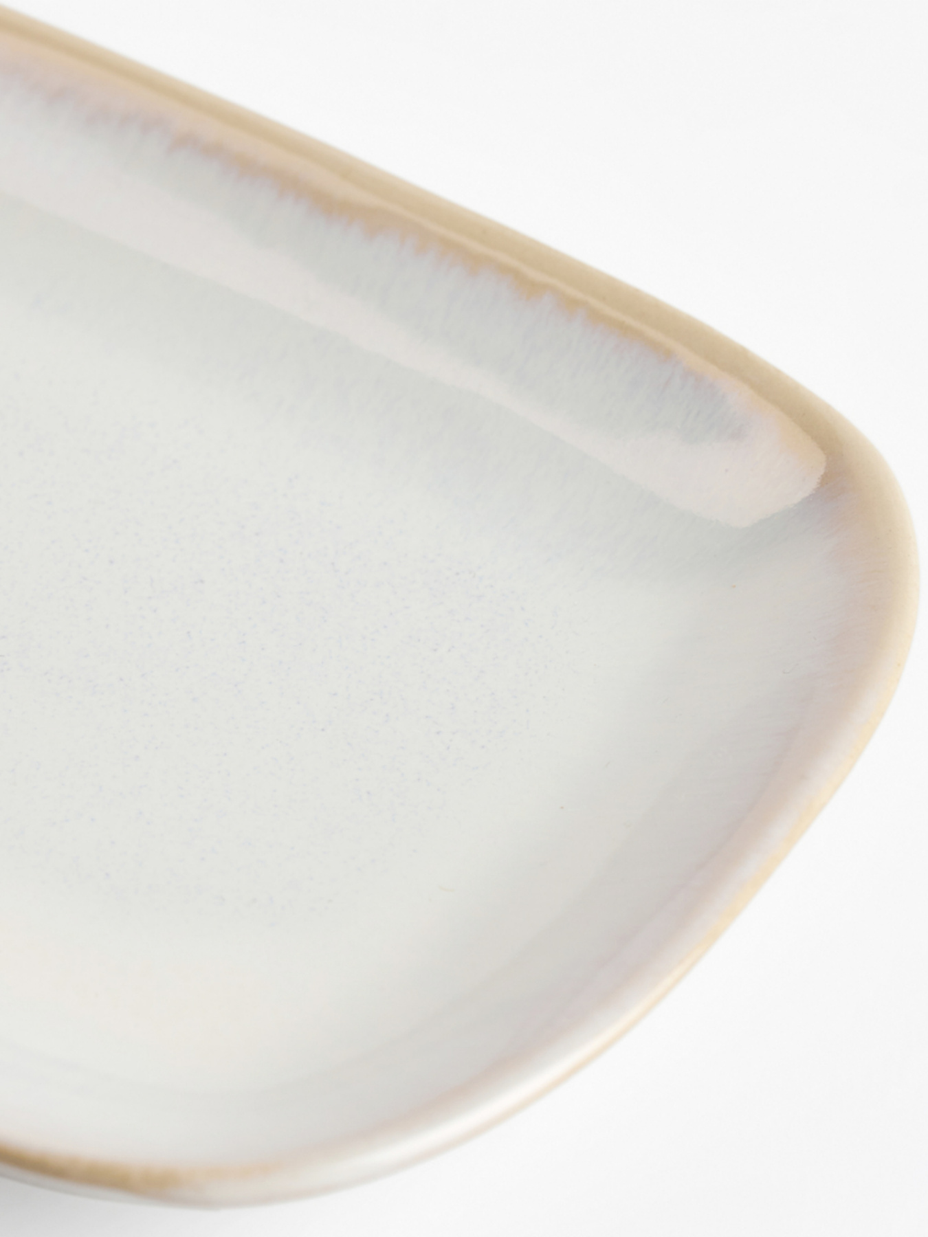 Тарілка прямокутна "Фйорд" з кам'яної кераміки айворі MBM MY HOME модель KP-132 IVORY Фото