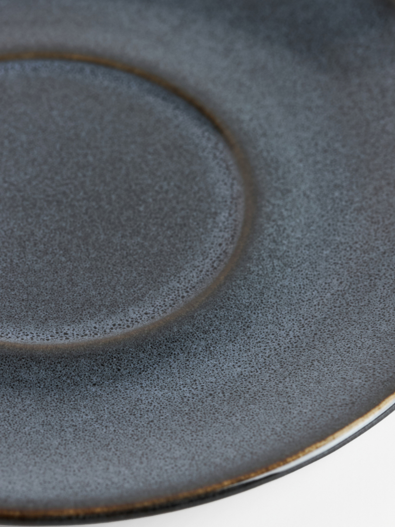 Блюдце "Фьорд" из каменной керамики темно-синее MBM HOME модель KP-135 DEEP BLUE Фото