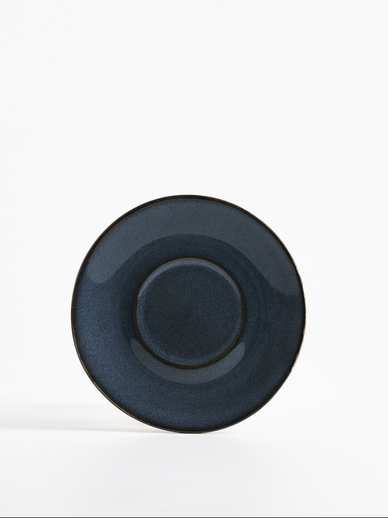 Блюдце "Фьорд" из каменной керамики темно-синее MBM HOME модель KP-135 DEEP BLUE Фото