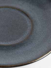 Блюдце "Фьорд" из каменной керамики темно-синее MBM HOME модель KP-135 DEEP BLUE Фото