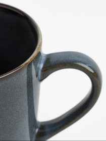 Чашка "Фйорд" з кам'яної кераміки темно-синя MBM HOME модель KP-125 DEEP BLUE Фото