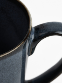 Чашка "Фйорд" з кам'яної кераміки темно-синя MBM MY HOME модель KP-136 DEEP BLUE Фото