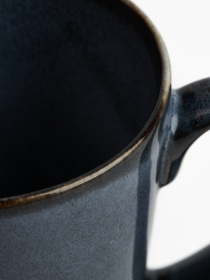 Чашка "Фйорд" з кам'яної кераміки темно-синя MBM HOME модель KP-136 DEEP BLUE Чашка "Фйорд" з кам'яної кераміки темно-синя MBM HOME модель KP-136 DEEP BLUE Фото