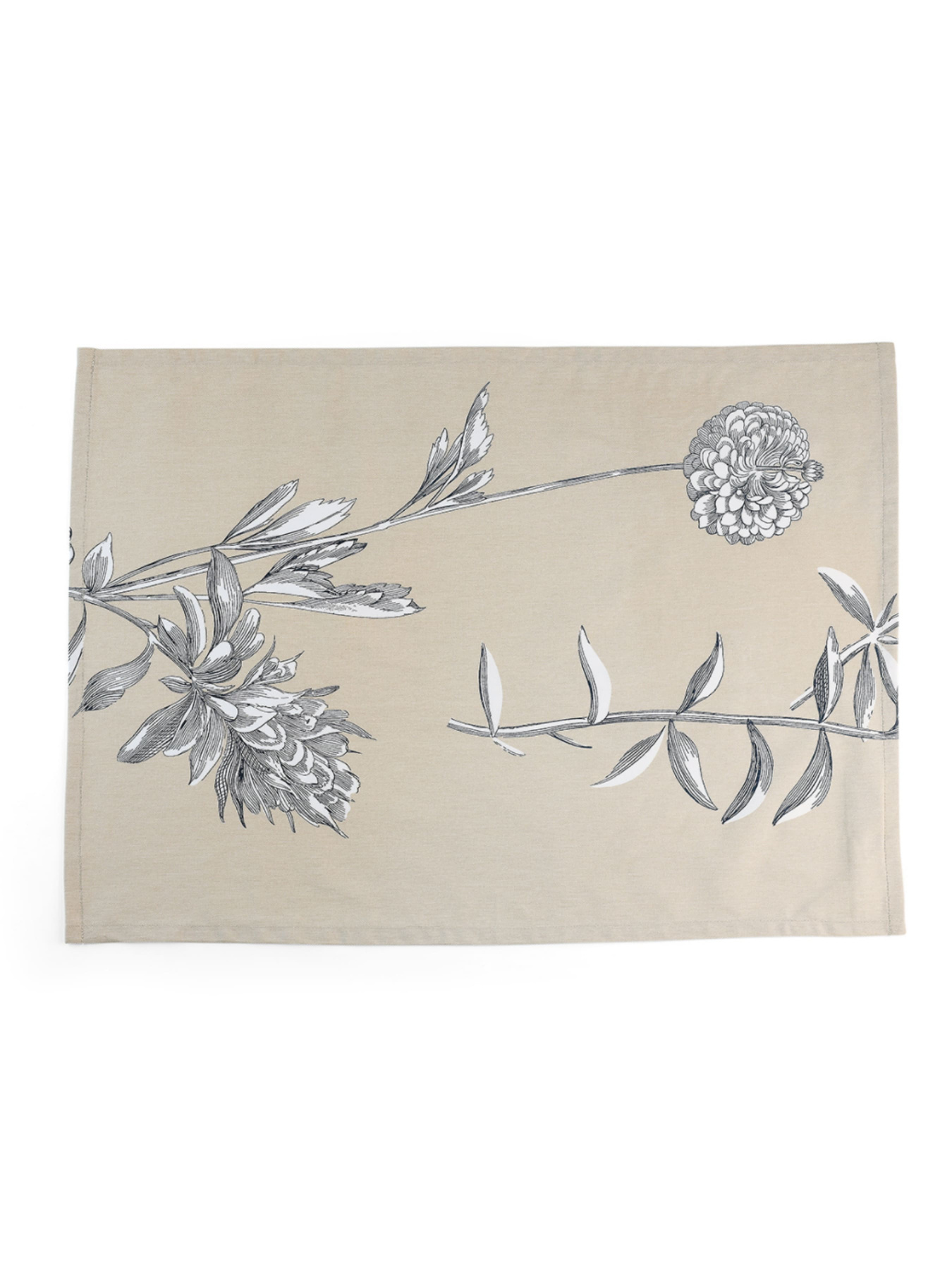 Кухонное полотенце "Тоскана" из натурального хлопка бежевое с принтом MBM MY HOME модель KT-13 M BEIGE/PRINT Фото