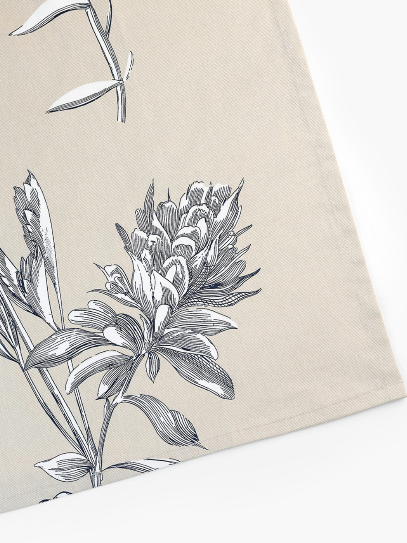 Кухонное полотенце "Тоскана" из натурального хлопка бежевое с принтом MBM MY HOME модель KT-13 M BEIGE/PRINT Фото