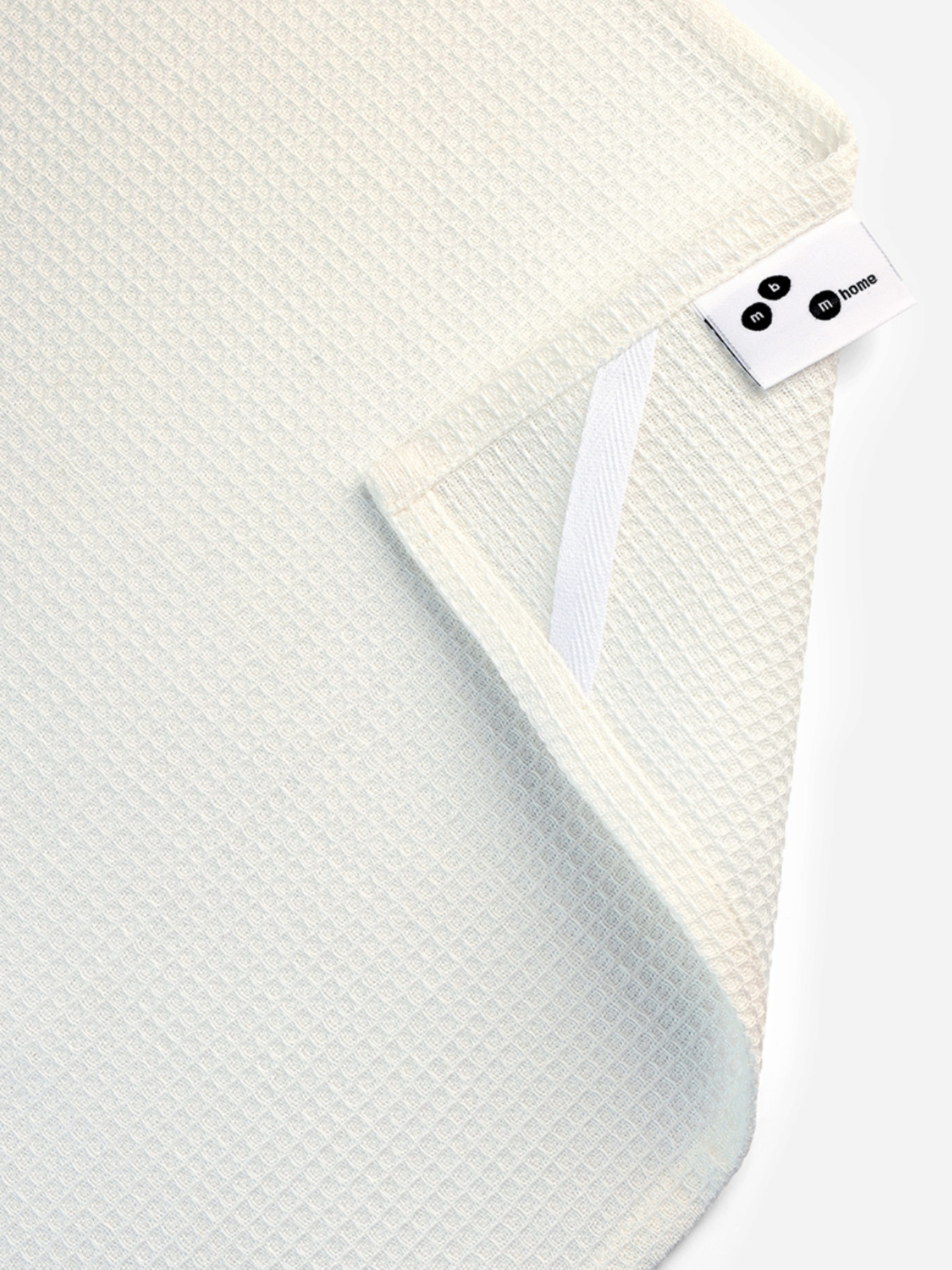 Кухонное полотенце вафельное "Тоскана" из натурального хлопка белое MBM MY HOME модель KT-13 M WHITE Фото