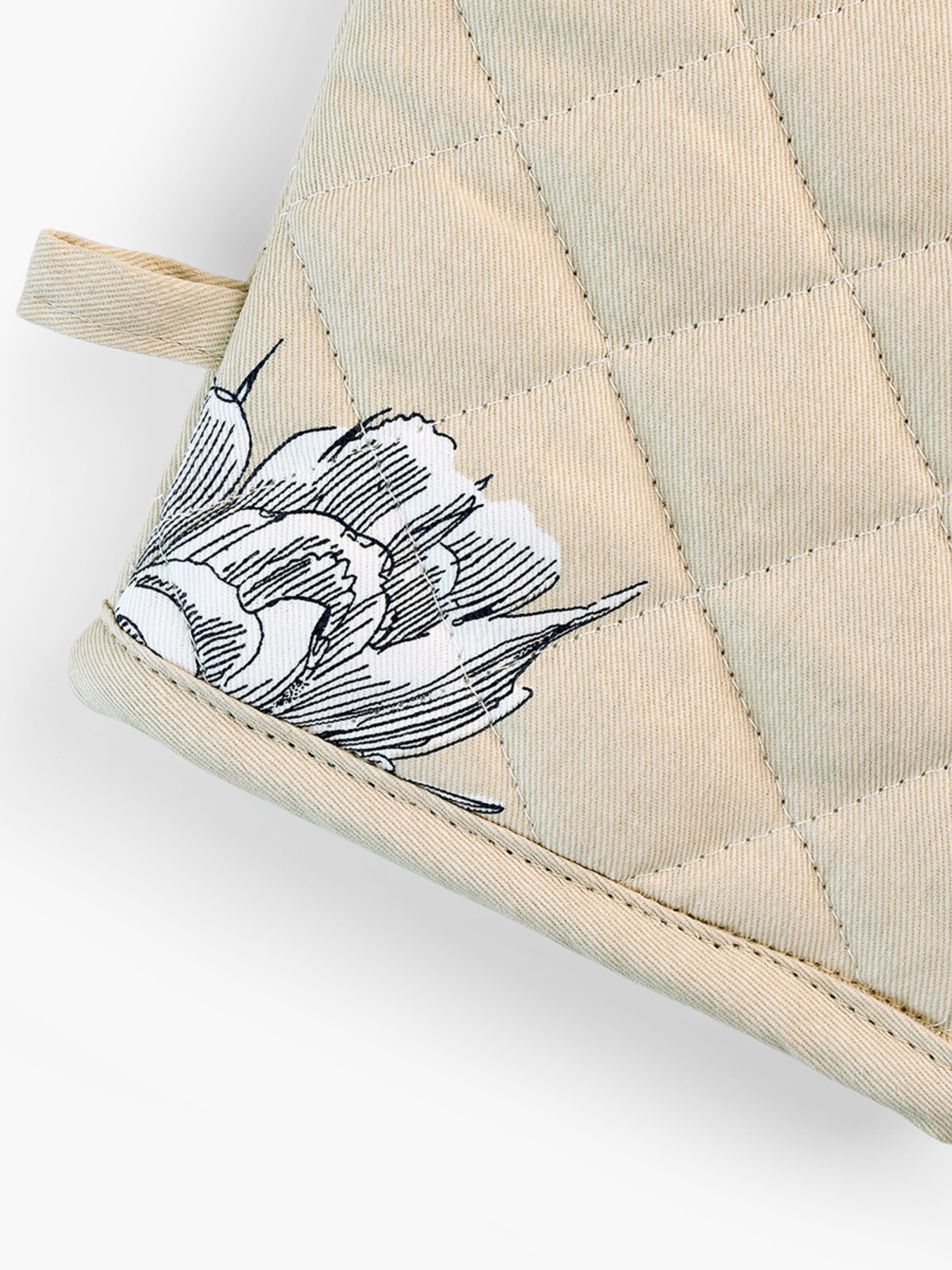 Прихватка-варежка "Тоскана" бежевая с принтом MBM HOME модель KT-15 BEIGE/PRINT Фото