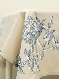 Скатерть "Тоскана" из натурального хлопка бежевая MBM MY HOME модель KT-19 BEIGE/PRINT Фото