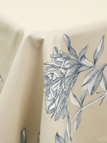 Скатертина "Тоскана" з натуральної бавовни бежева MBM HOME модель KT-19 BEIGE/PRINT Фото