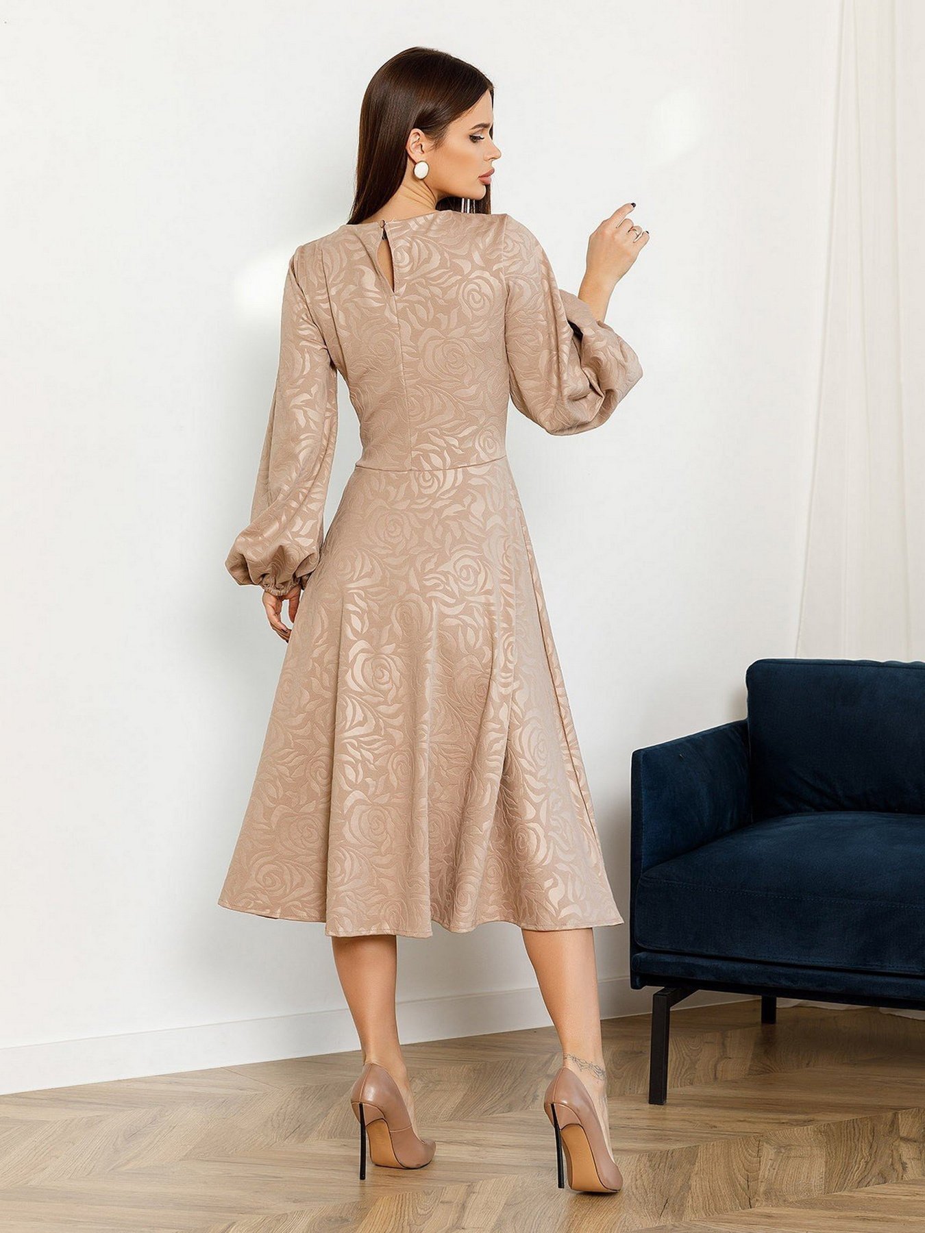 Сукні ISSA Plus модель 12981_beige Фото