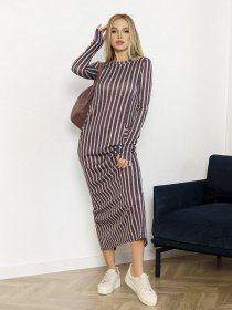 Платье миди ISSA Plus модель 12988_burgundy Фото