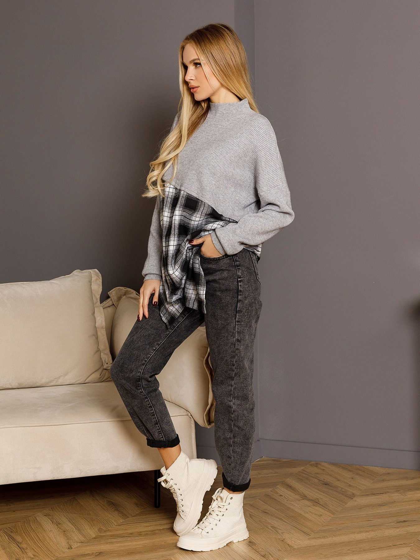 Сукні ISSA Plus модель WN20-216_gray Фото