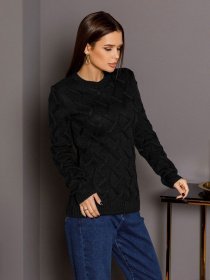 Свитер ISSA Plus модель WN20-209_black Фото