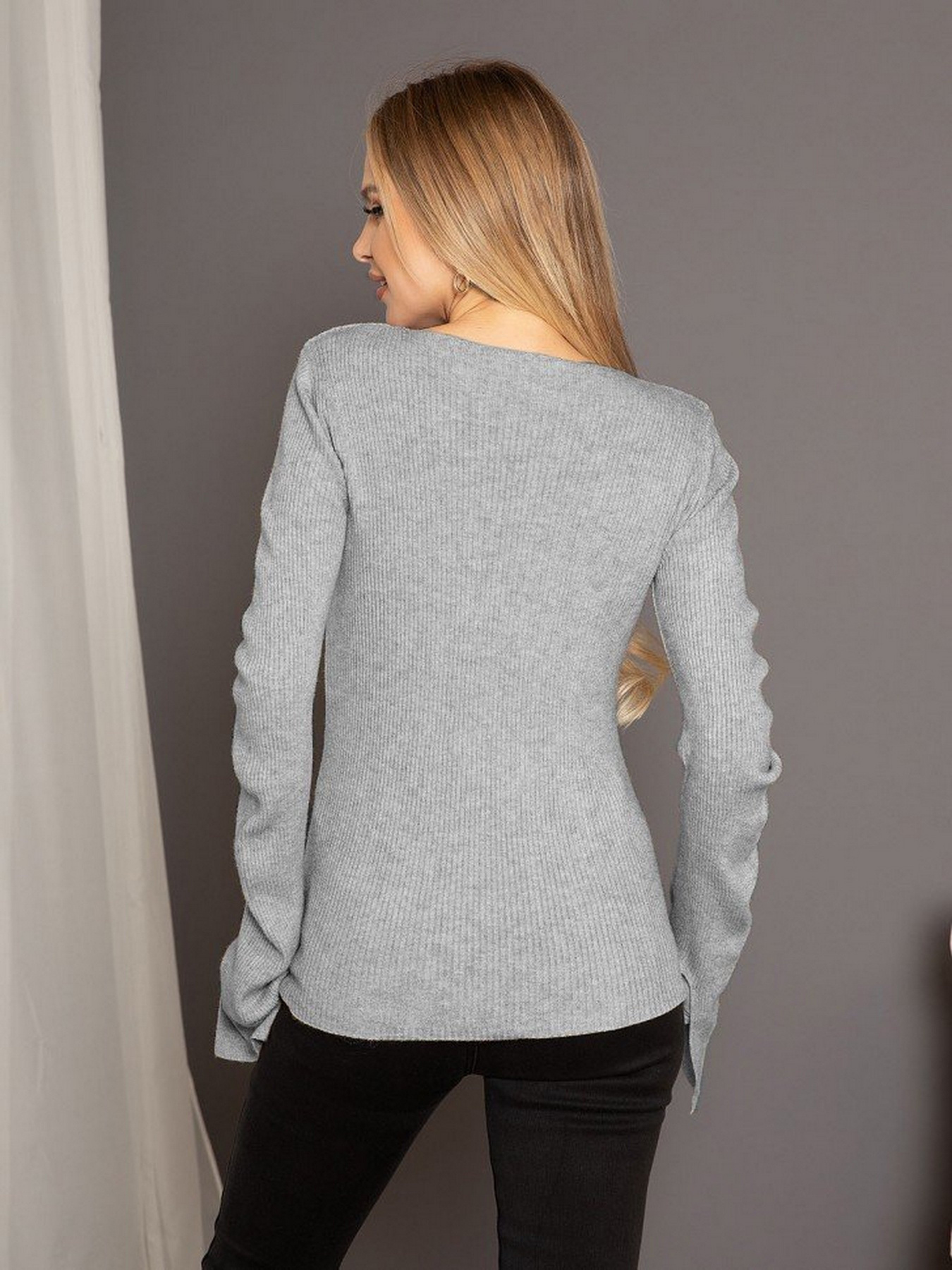 Свитер ISSA Plus модель WN20-211_gray Свитер ISSA Plus модель WN20-211_gray Фото