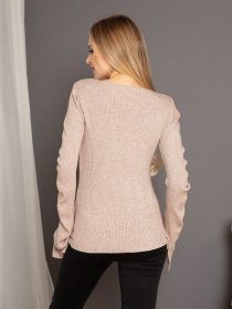 Джемпер ISSA Plus модель WN20-211_beige Фото