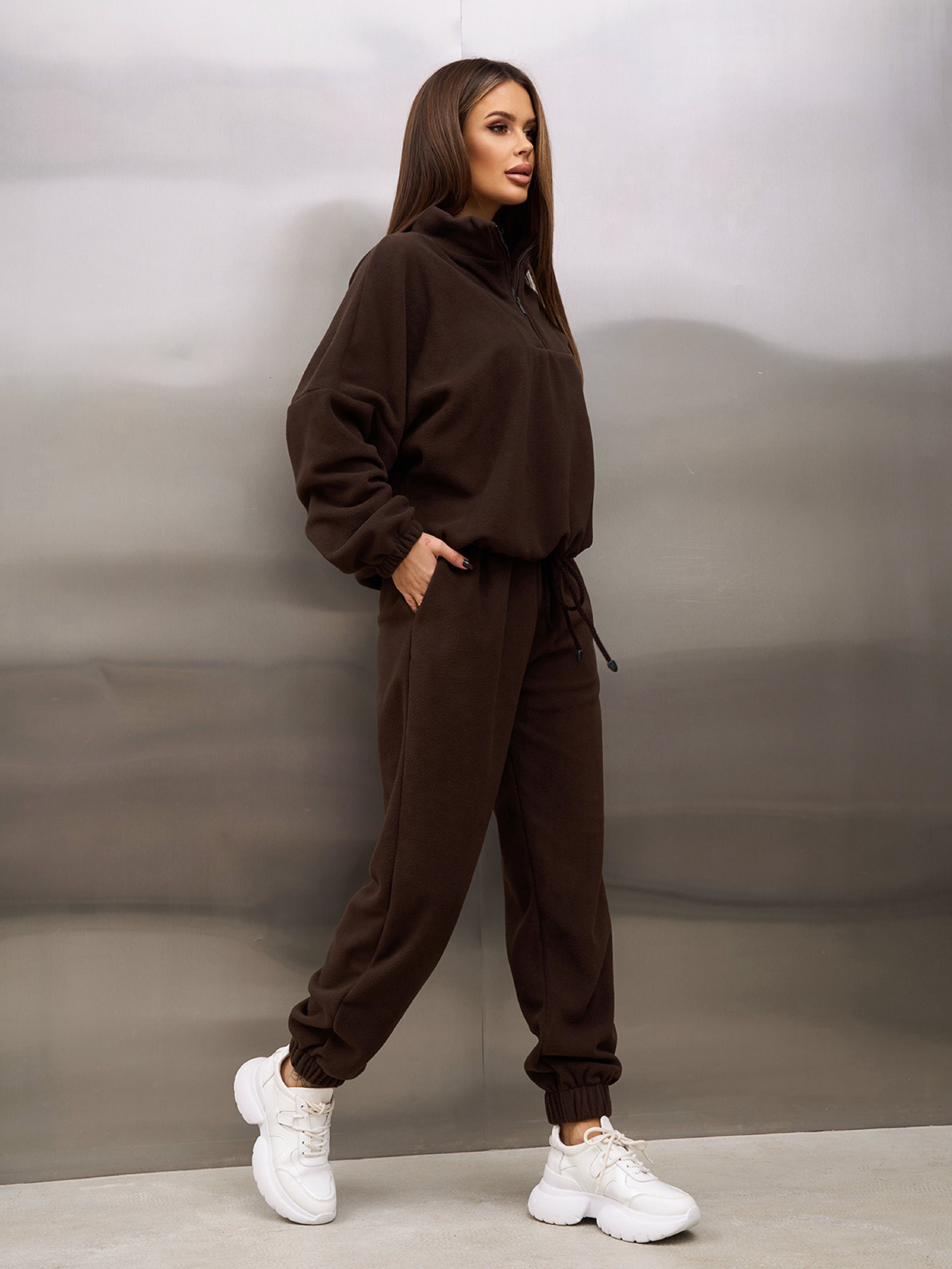Спортивний костюм ISSA Plus модель 14197_темно-коричневый Фото