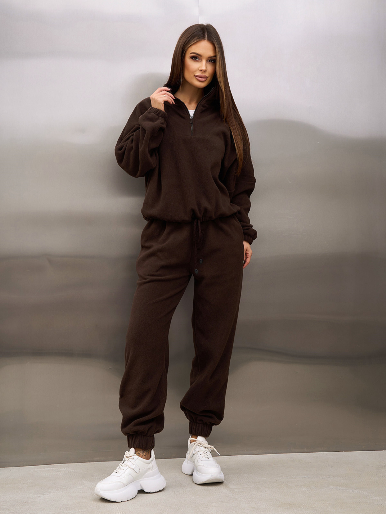 Спортивний костюм ISSA Plus модель 14197_темно-коричневый Фото