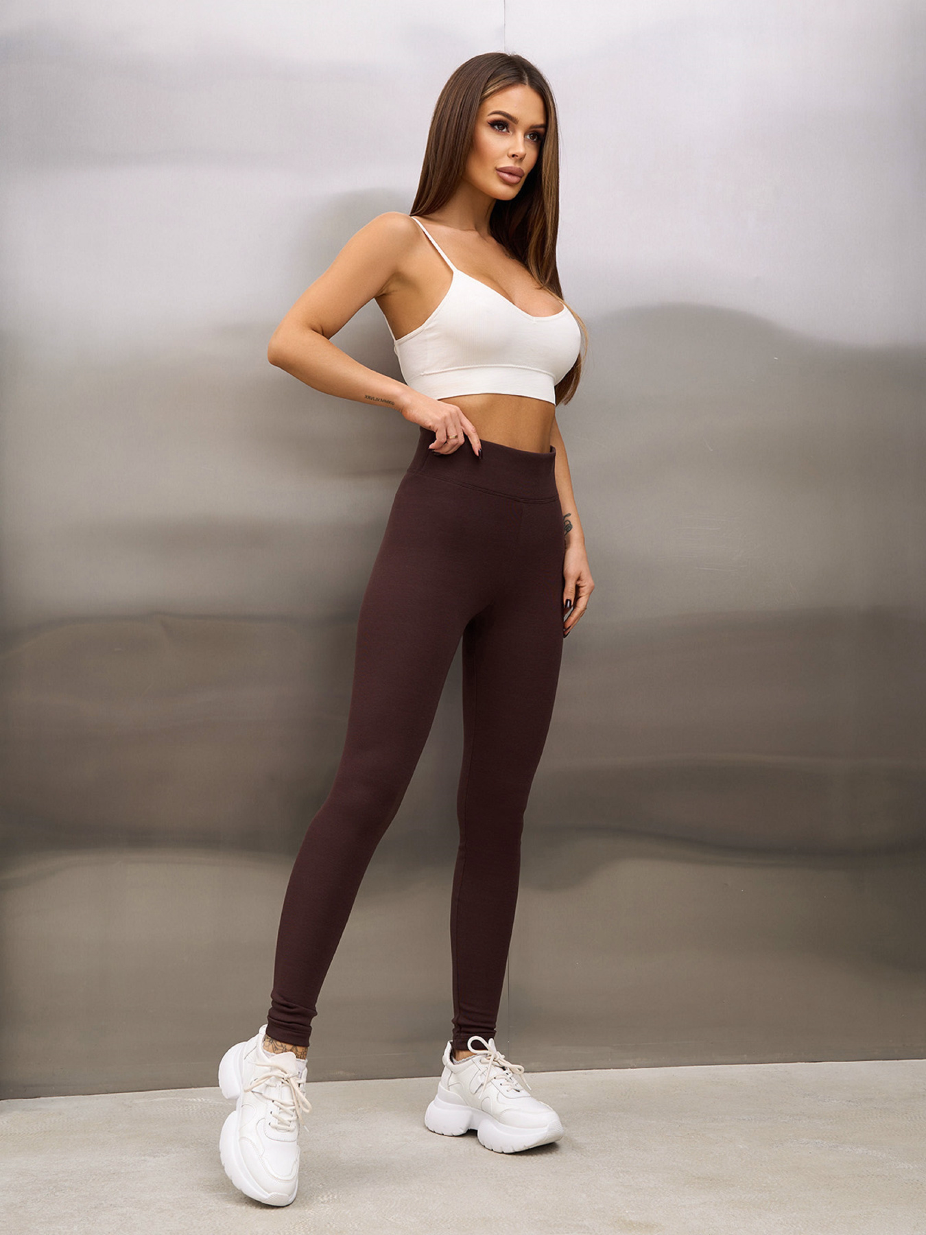 Леггинсы ISSA Plus модель 9505_темно-коричневый Фото