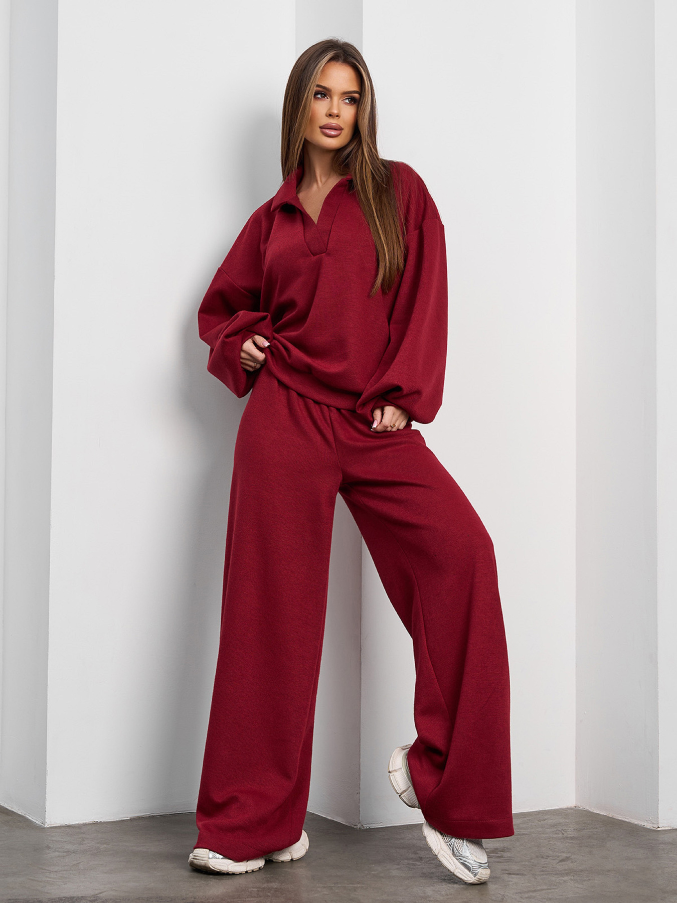 Костюм ISSA Plus модель 15371_бордовый Фото