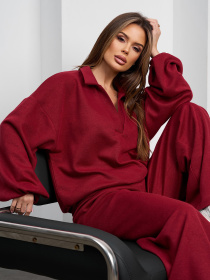 Костюм ISSA Plus модель 15371_бордовый Фото