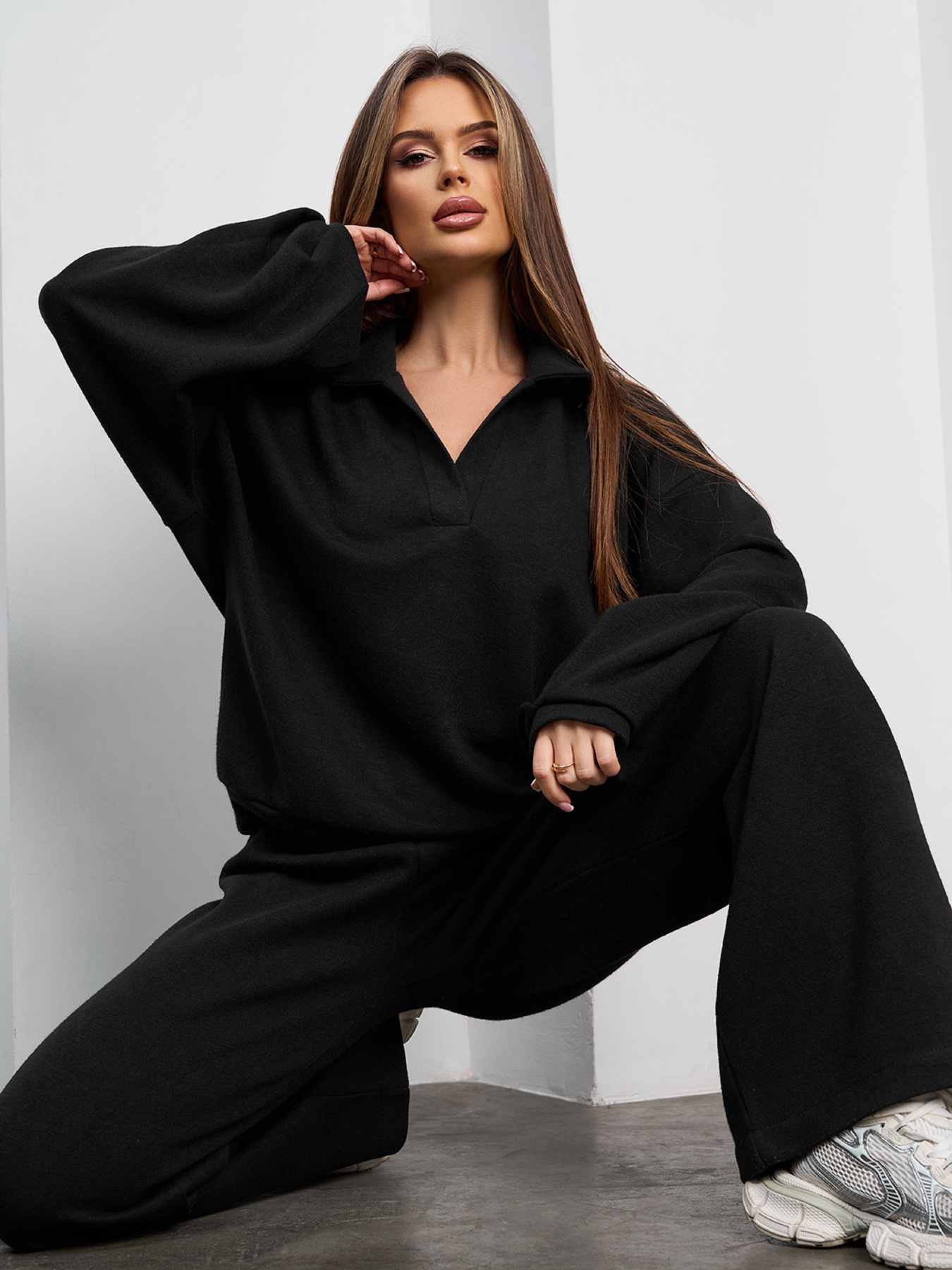 Костюм ISSA Plus модель 15371_черный Фото