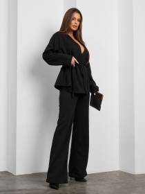 Повседневный костюм ISSA Plus модель 15372_черный Фото