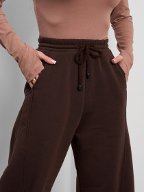 Брюки повседневные ISSA Plus модель 15373_темно-коричневый Фото