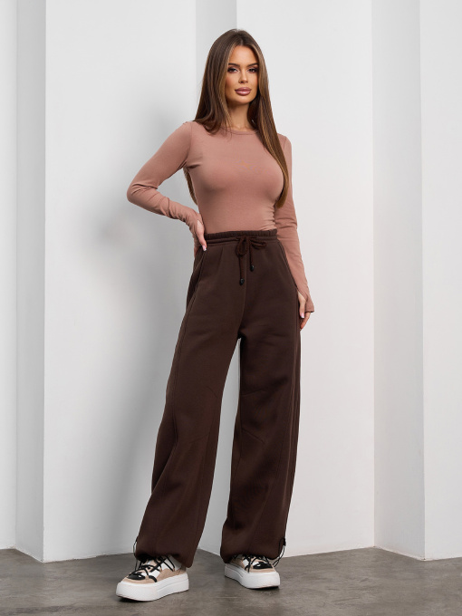Брюки повседневные ISSA Plus модель 15373_темно-коричневый Фото