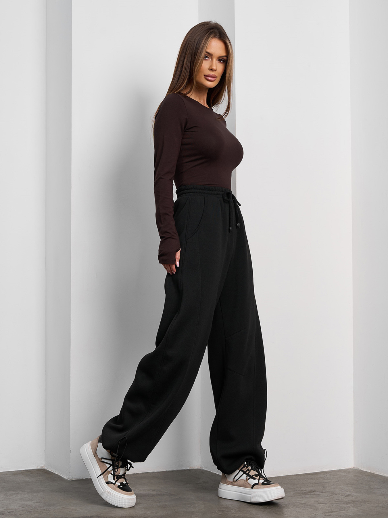 Брюки повседневные ISSA Plus модель 15373_черный Фото