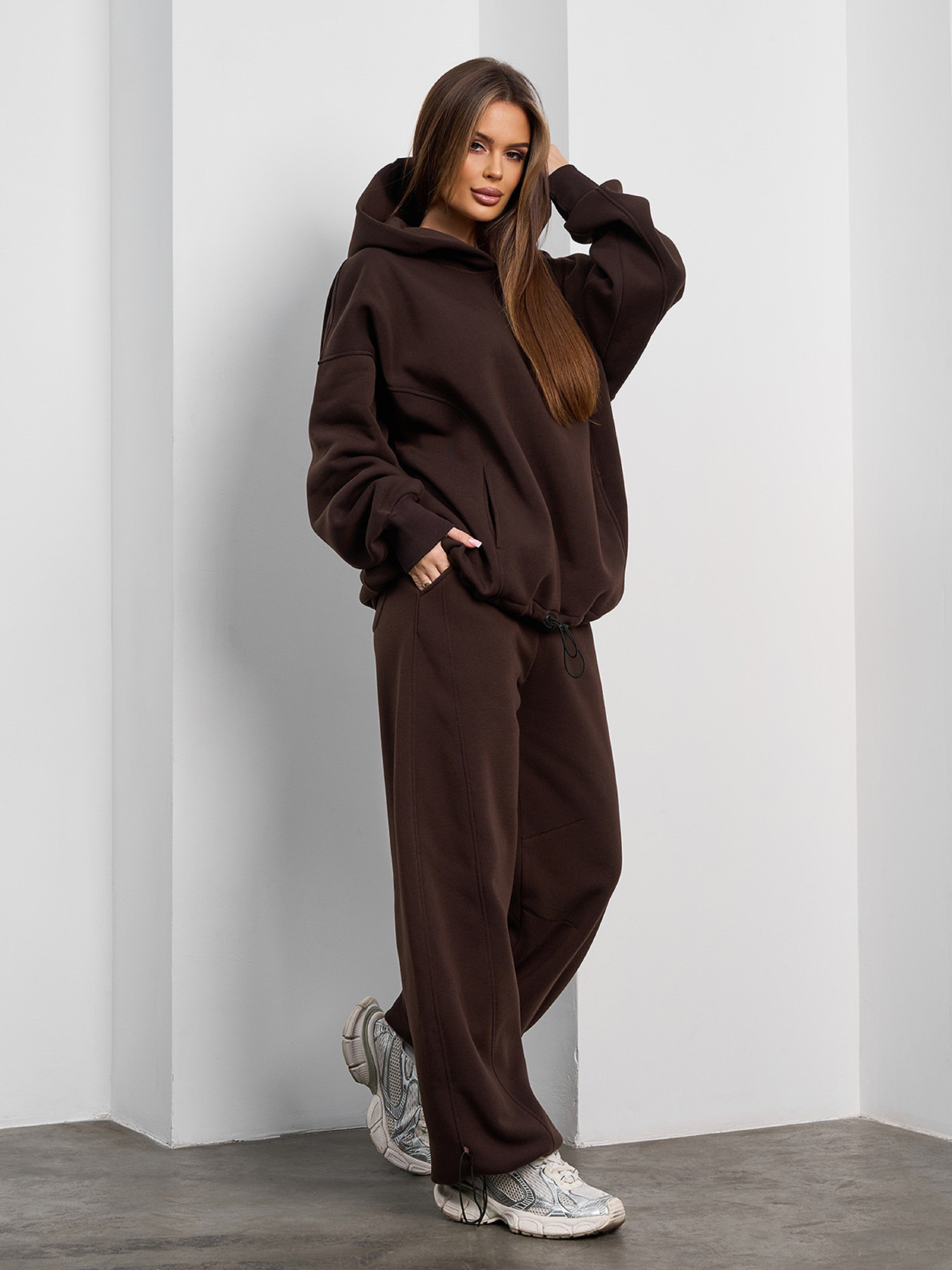 Спортивный костюм ISSA Plus 15374 модель 15374_темно-коричневый Фото