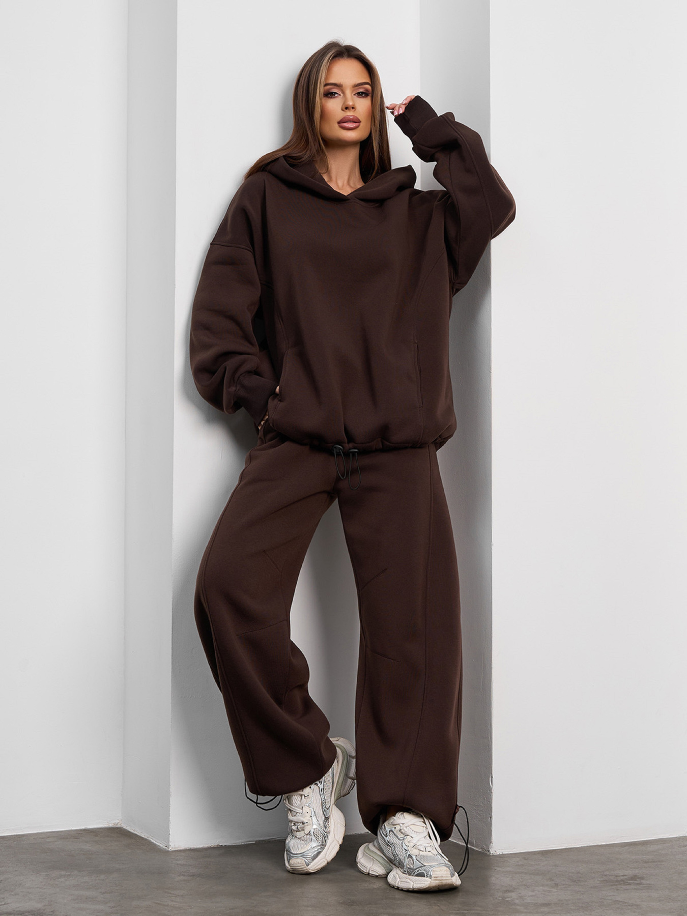 Спортивный костюм ISSA Plus 15374 модель 15374_темно-коричневый Фото