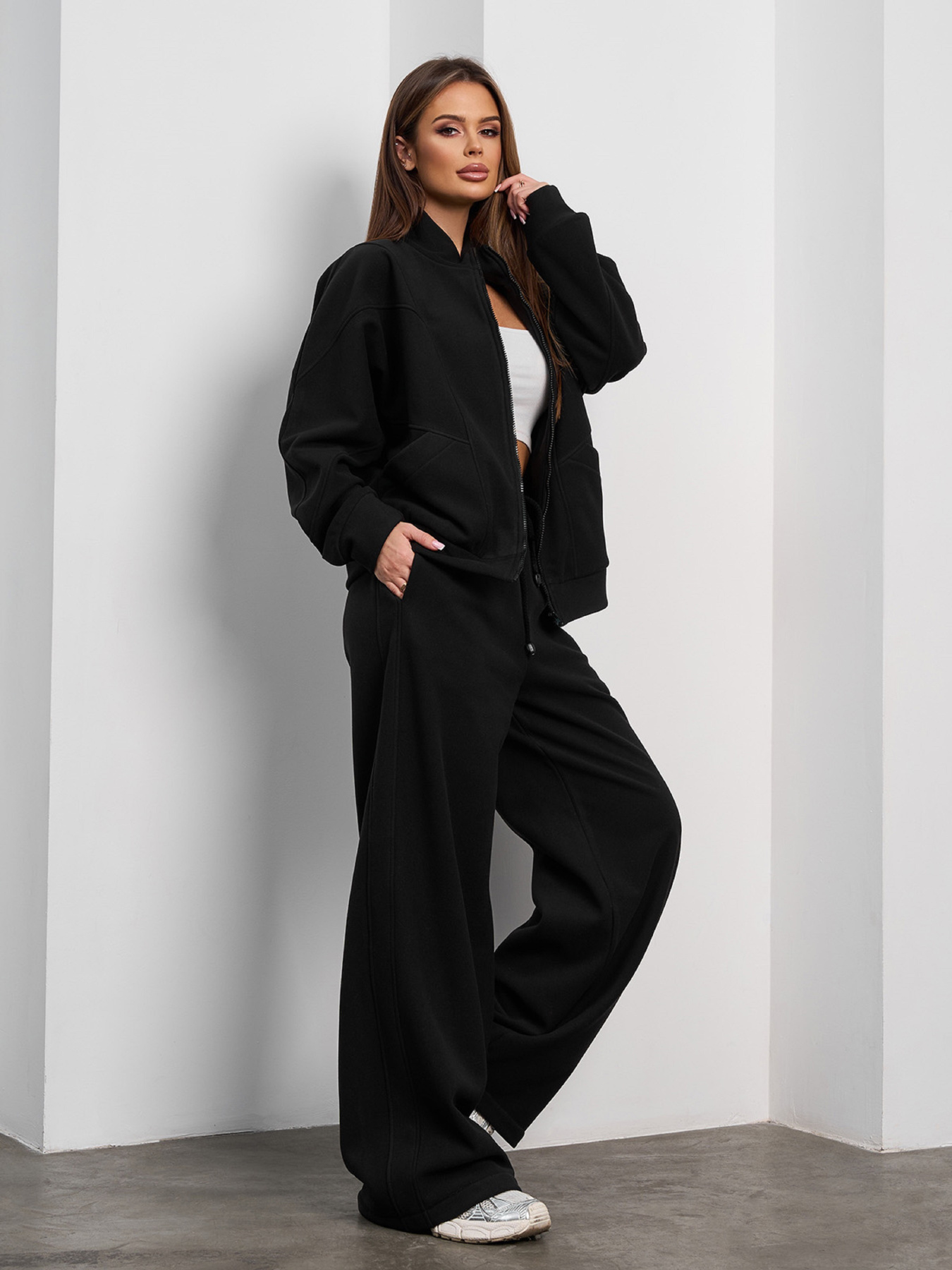 Спортивный костюм ISSA Plus модель 15375_черный Спортивный костюм ISSA Plus модель 15375_черный Фото