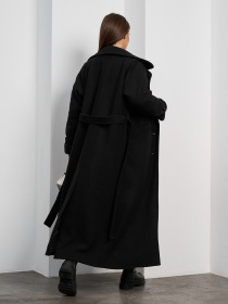 Пальто з утеплювачем ISSA Plus модель 15377_черный Фото