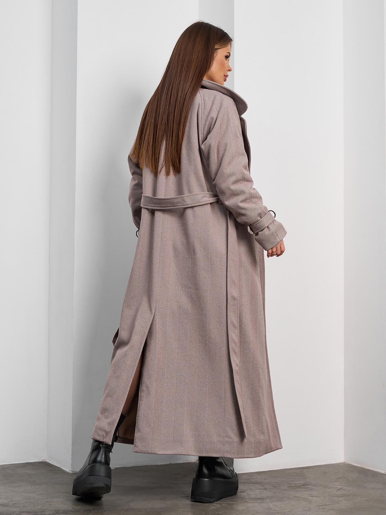 Пальто з утеплювачем ISSA Plus модель 15378_бежевый Фото