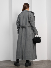 Пальто з утеплювачем ISSA Plus модель 15378_серый Фото