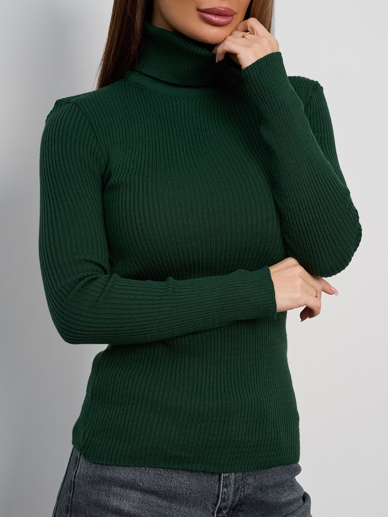 Водолазка ISSA Plus модель WN19-95_темно-зеленый Фото