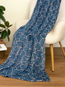 Покрывало Well Soft камушки голубого цвета Ecotton модель 23478 Фото