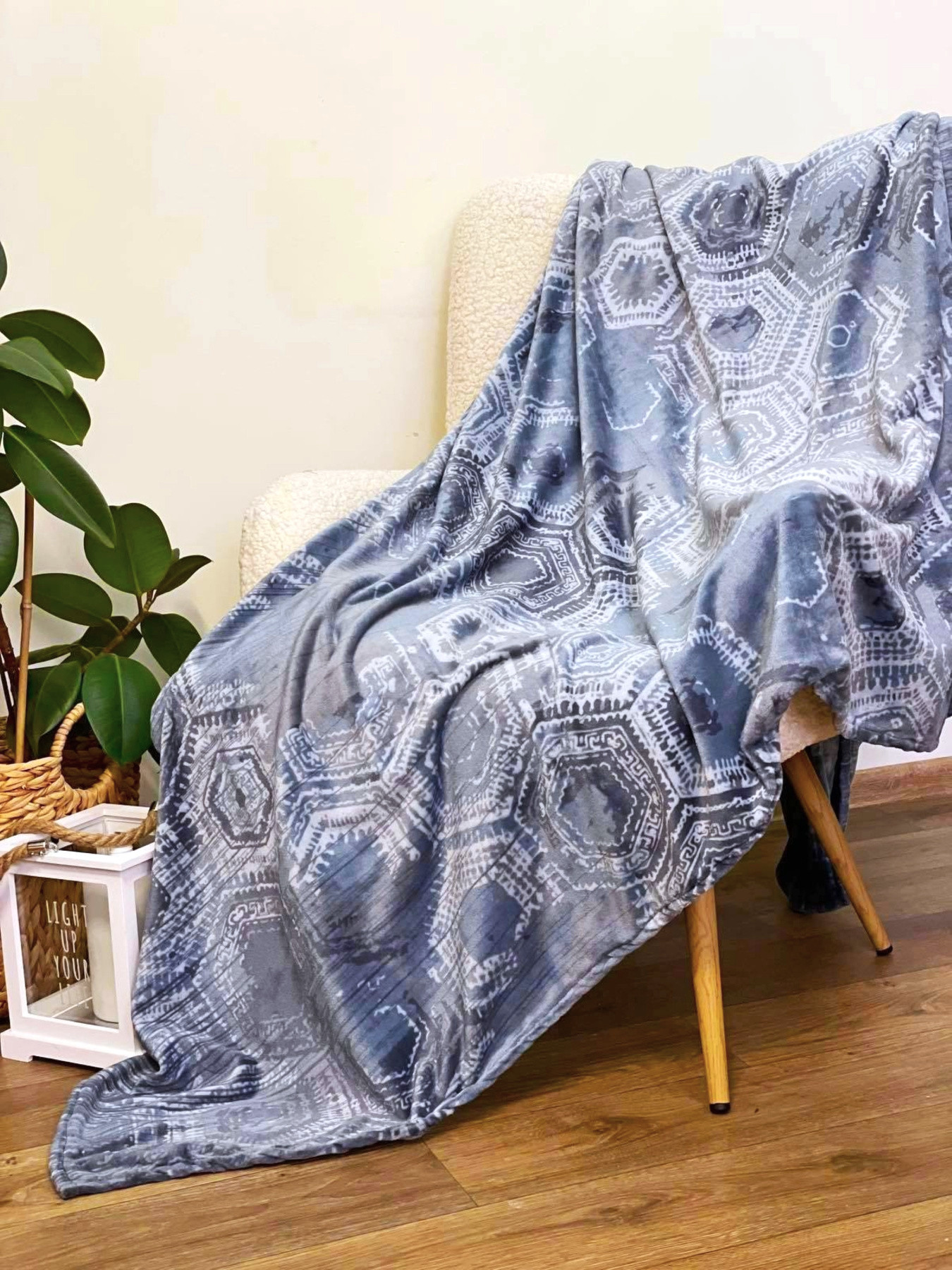 Покрывало Well Soft серого цвета с узором Ecotton модель 23500 Фото