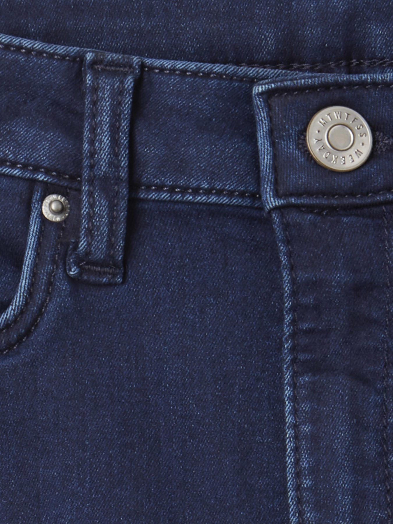 Скіні джинси Weekday модель 3588083RP11_темно-синий Фото