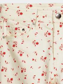 Скіні джинси H&M модель 5428466RP21_молочный в цветы Фото