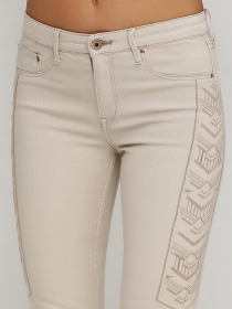 Скинни джинсы H&M модель 1823818RP11_светло-бежевый Скинни джинсы H&M модель 1823818RP11_светло-бежевый Фото