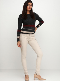 Скинни джинсы H&M модель 1823818RP11_светло-бежевый Скинни джинсы H&M модель 1823818RP11_светло-бежевый Фото