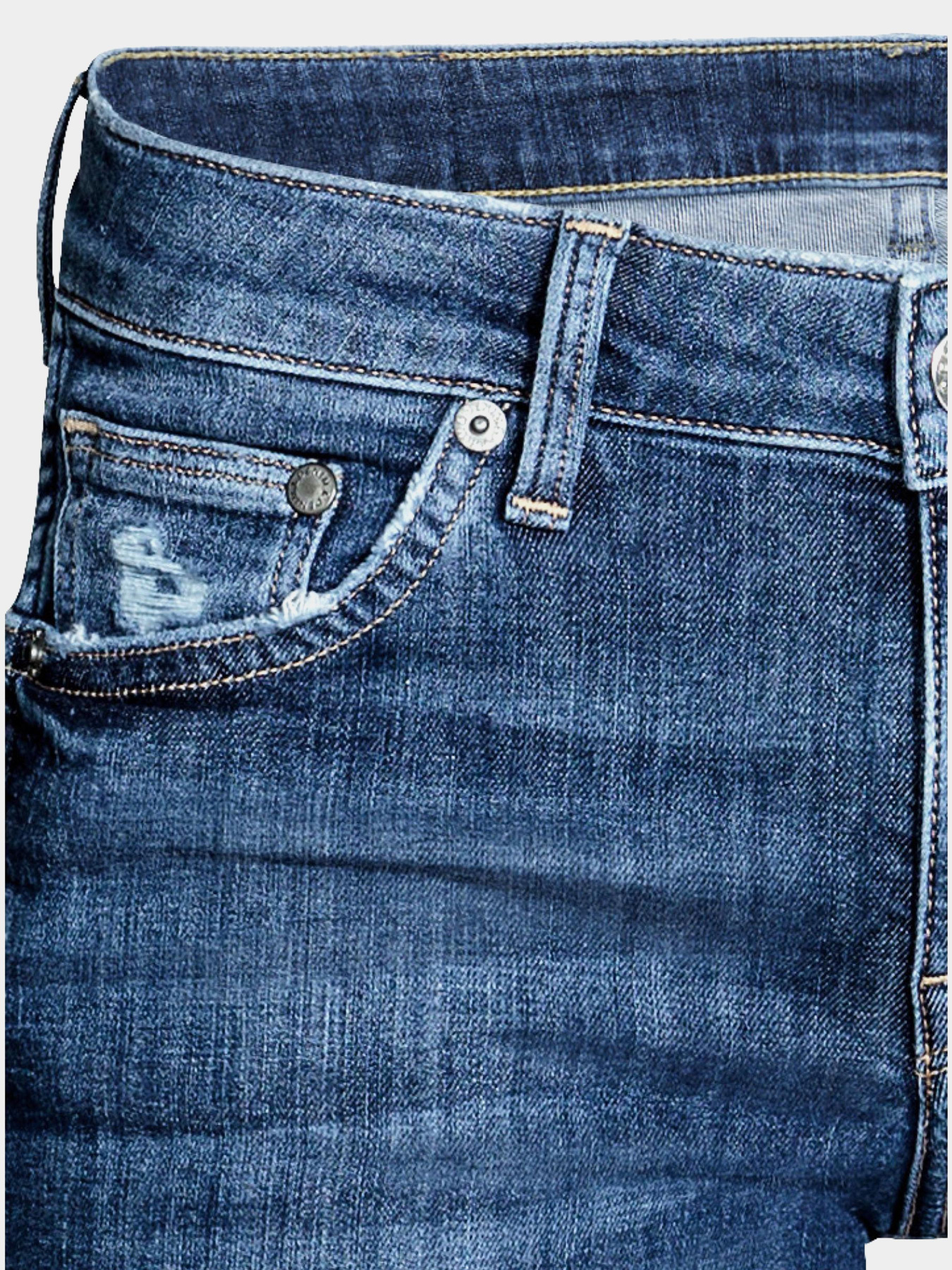 Скинни джинсы H&M модель 4246644RP1_Синий Скинни джинсы H&M модель 4246644RP1_Синий Фото