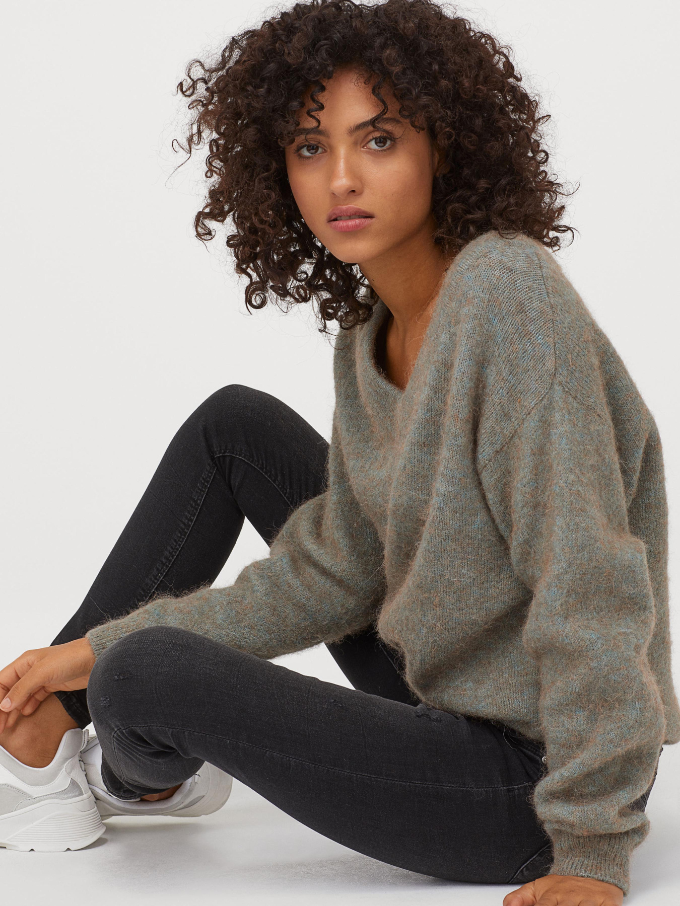 Скинни джинсы H&M модель PS6580309RP4_темно-серый Фото