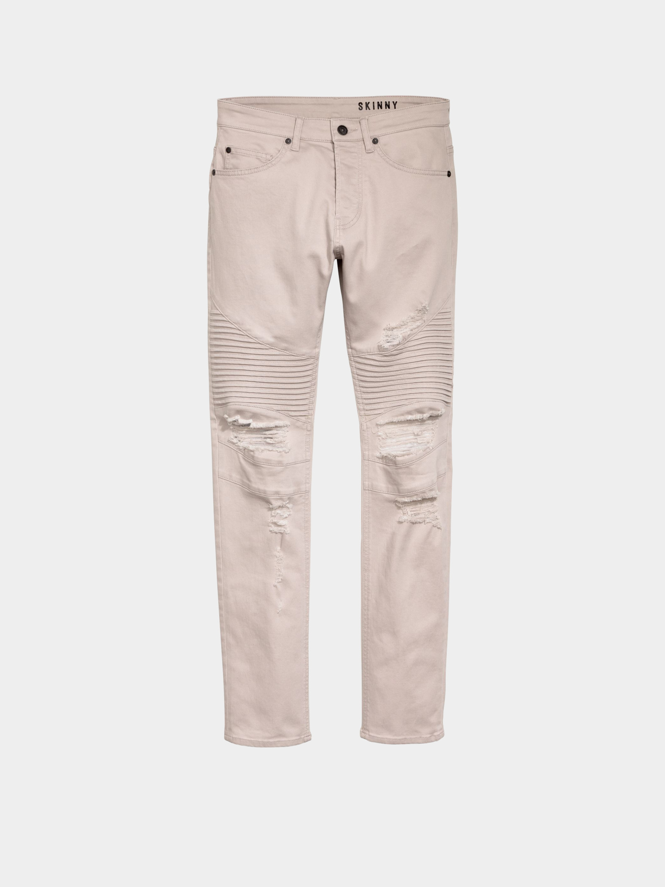 Скинни джинсы H&M модель 4584287bar_Светло-бежевый Фото