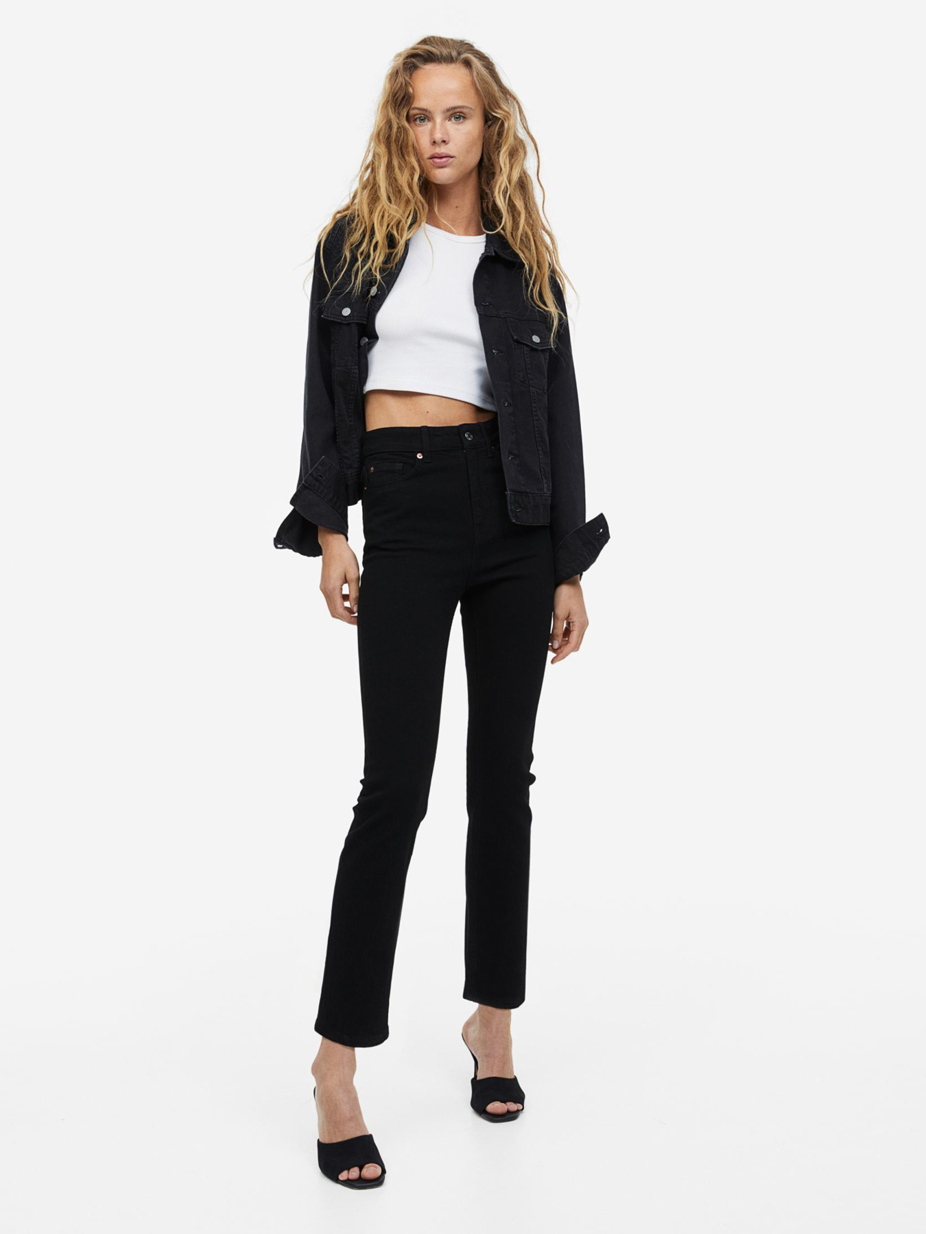 Скинни джинсы H&M модель 9413745arl_Черный Фото