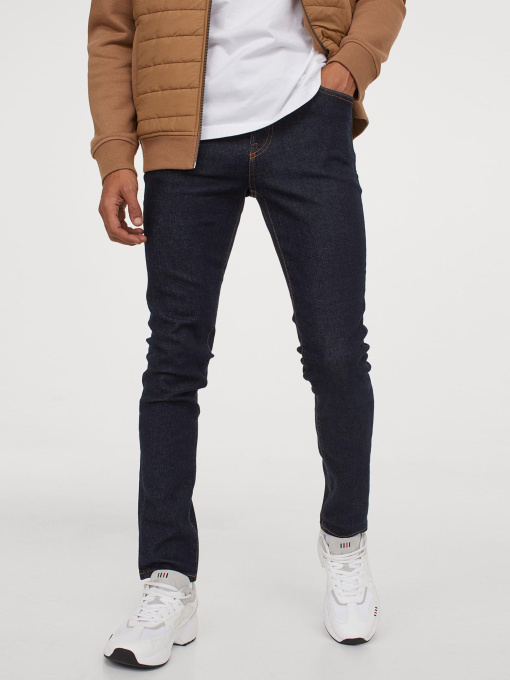 Скинни джинсы H&M модель 7205042wer_Темно-синий Фото